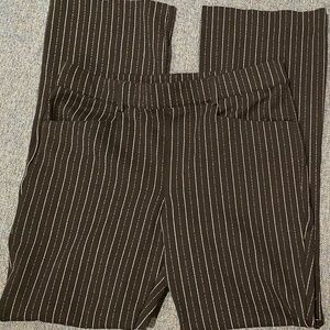 Grace & Lace Dress Work Pants 10/12 Updated Slim Pinstripe Pockets Classic Style